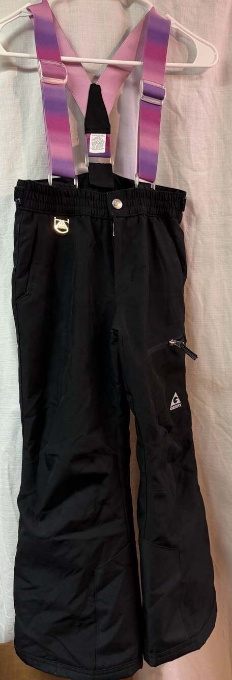Girls Snow Pants Size S-7/8 Removable Suspenders , by Gerry